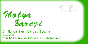 ibolya barczi business card
